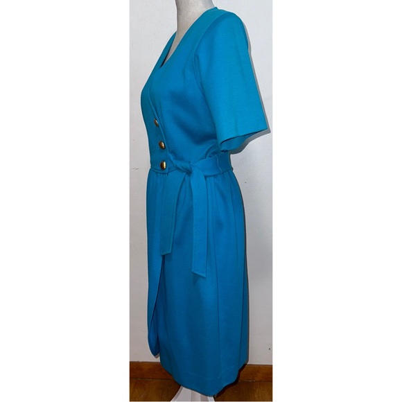 Vintage Faux Wrap Belted Dress - Picture 6 of 10